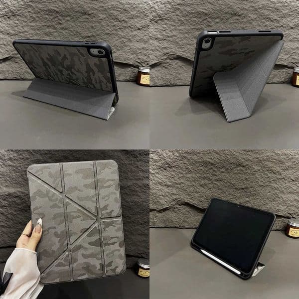 Stand Tablet Case For iPad 6 7 8 9 10th 11th Generation 102 109 11 inch Case Air Pro Mini 3 4 5 2025 A16 Camouflage Cover X260529