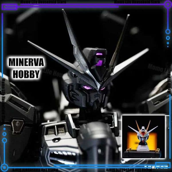 Minerva hobby 1/100 MG ZGMF A-262PD-P Mighty Strike Freedom Head carving Assembly Model Kits Action Figure Robot Plastic Model L260601PYHR