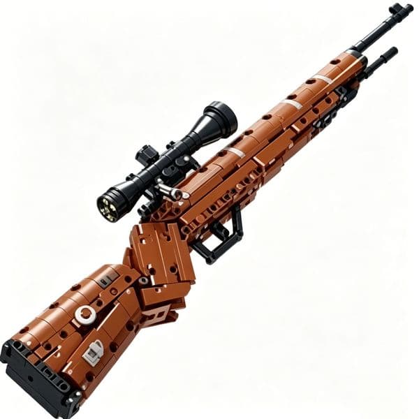 Kar98K Building Block Model Can Shoot Heavy Sniper Rifle Assemble Bricks WW2 Weapons Series Childrens Educational Toys