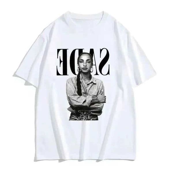 90s Singer S-Sade Print Graphic T Shirt Men Women Summer Hip Hop Vintage 100 Cotton T-shirts Oversized Streetwear Y2K T-shirt D260601
