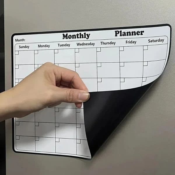 Magnetic Fridge DryErase Calendar Monthly Planner Whiteboard Message Board Notepad Magnet 260601