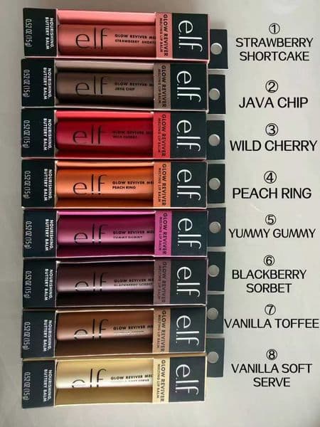 ELF Glow Reviver Melting Lip Balm 15g Lipgloss Nourishing Lips Butter Balms Strawberry Shorkcake Cherry Vanilla Moisturize Smooth Jelly Liquid Lipstick Lip Makeup