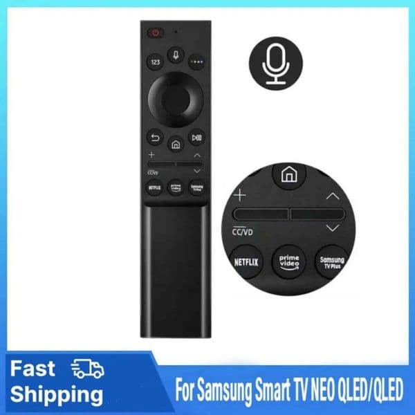 Replacement BN59-01363A Voice Remote Control for NEO QLED 4K Smart TV with Netflix Mic Pointer Prime Shortcut Buttons Controller