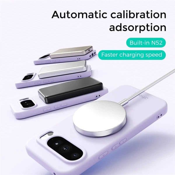 Silicone Magnetic Liquid Rotating Stand Phone Case for Google Pixel 9 9A 10A 10 9 Pro XL Wireless Charging Soft Shockproof Cover Z260601