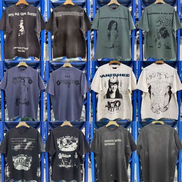erd Depressed Rich Son designer tshirt men high quality women graphic tee washed distressed mens t shirt Hole pullover leisure shirts fashion couple sweatshirt 763