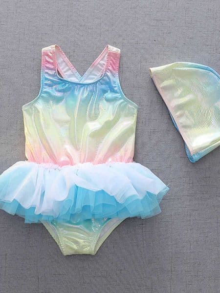 Girls swimsuits for women sweet and colorful one-piece ballet little princess gauze skirt swimsuits for children one-piece swimsT260601