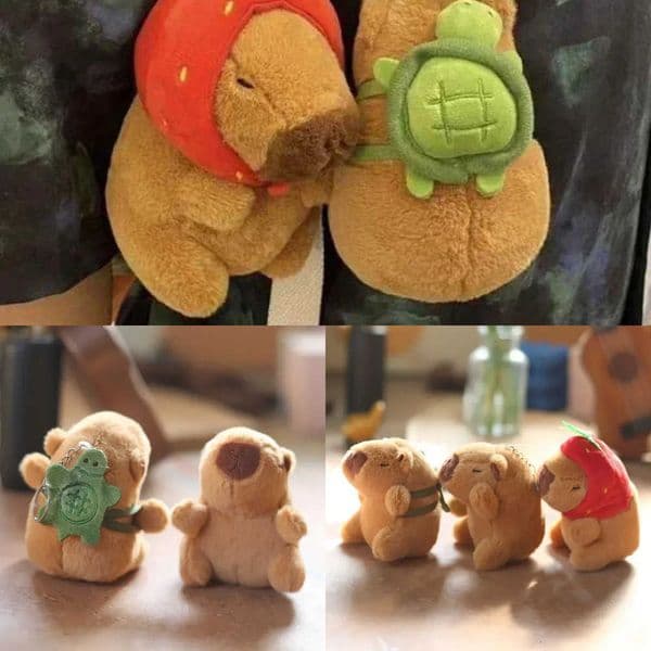 1-20PCS Capybara Pendant Plush Toy Doll Bag Hanging Ornament Cute Kapila Keychain Doll Desktop Doll Ornament Car Pendant L260528