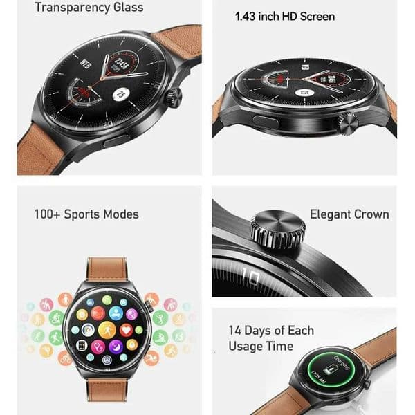 Awei Smart Watch AMOLED Sn NFC Wireless Charging Health Sports Wrist Watch Call Big Battery Men Mti-functionJ260601