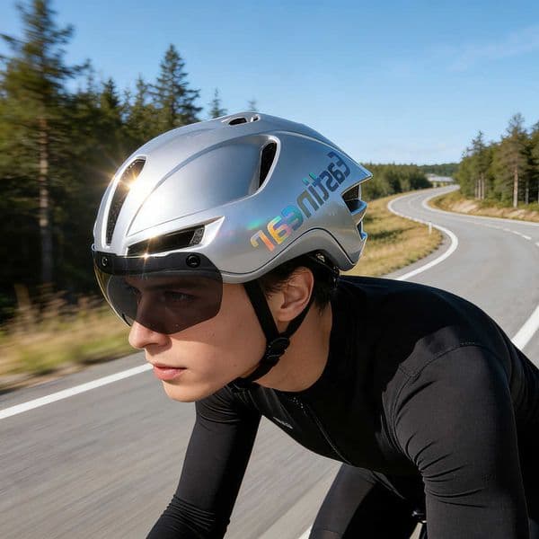 New Ultralight LUMDEER Racing Bike Hel Aero Road With Led Casco Men Women Color Change Magnetic Lens 3d Shock-Absorbing Liner S260601