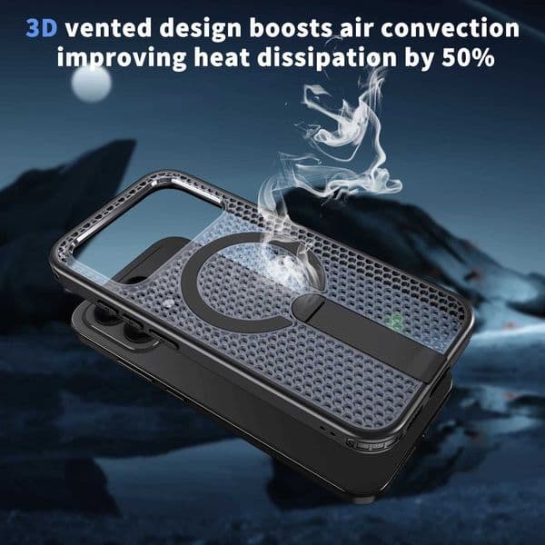 Heat Magnetic Stand Dissipation Armor Phone Case for Poco F8 F7 Ultra F8 F7 Pro Poco X7 Poco M8 Pro C85 C75 Protective Cover Z260601