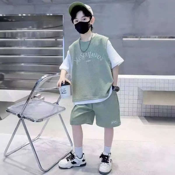 Summer Cologne Perfume cologne Boys Clothing Sets Fashion Cool Handsome Thin Breathable Sports Outfits Short Sleeve perfume Two Piece Suits Big Kids Children 26