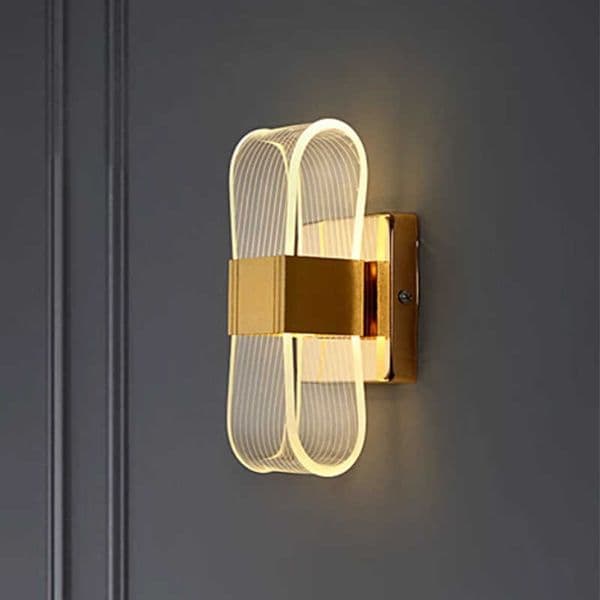Wall Acrylic Aluminum Bedside Lamp Warm Light Lustre Modern Fashion Nordic Simple Home Living Dining Room Decor S260601