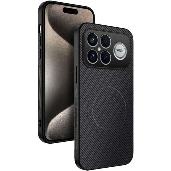 Business Carbon Fiber Texture Leather Case For Xiaomi Poco F8 Ultra Redmi K90 Pro Max Magnetic Charging Protect Cover Funda