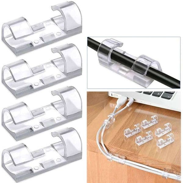 5/20PCS Adhesive Organizer Clips USB Wire Winder Holder Desk Cord Management For Earphone Mouse Cable in Home Office