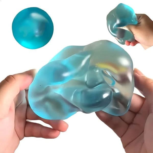 1pc Blue Maltose Sensory Decor Slow Rebound Stress Relief for Desk Transparent Squishy Art Piece for Adults Home Decor 260530