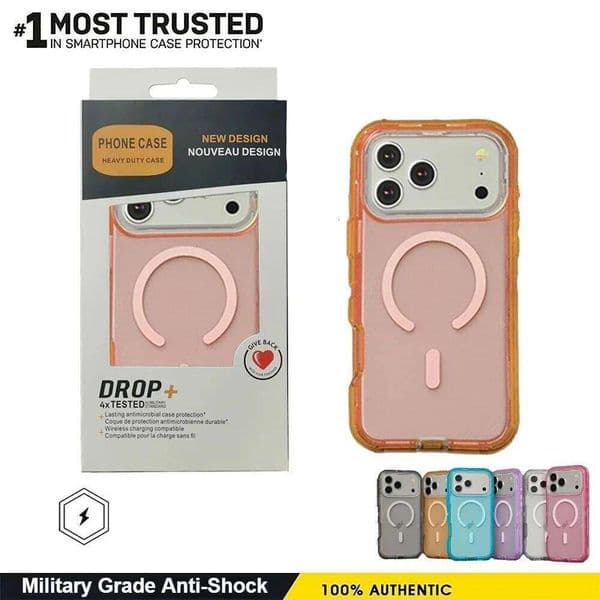 3IN1 Military Armor Magnetic Clear Phone Case IPhone 17 16 15 14 Plus 13 12 Pro Max Air OTT For MagSafe Protection Cover