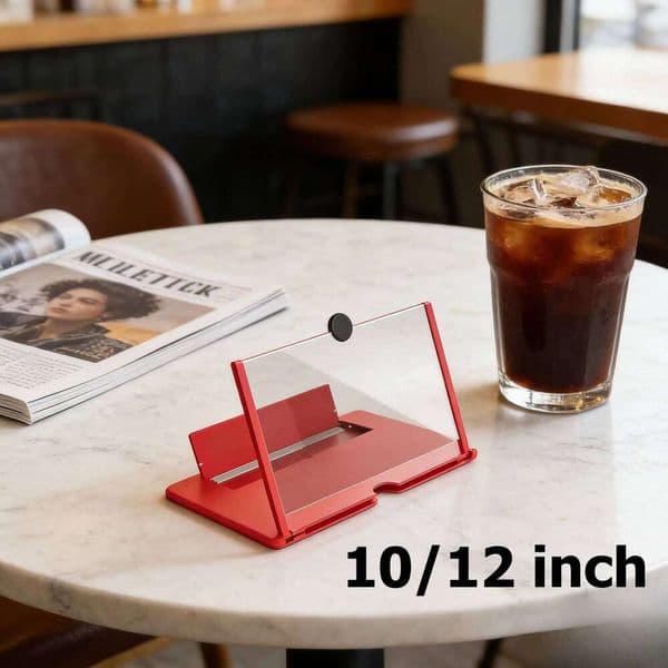 12/10 Inch HD Mobile Magnifier With Holder Video Amplifier Enlarged Screen Eye Protection Phone Stand For CellPhone