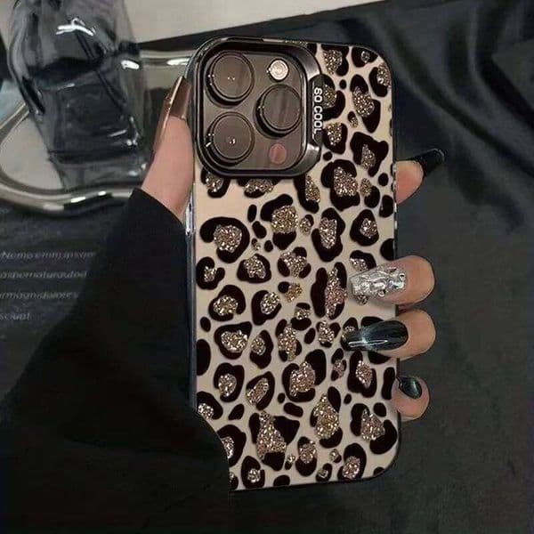 Personalized Leopard Print Phone Case For iPhone 17 Air 16 15 14 11 Pro Max 13 12 Mini XSMax XS XR X Trend Hard Cover
