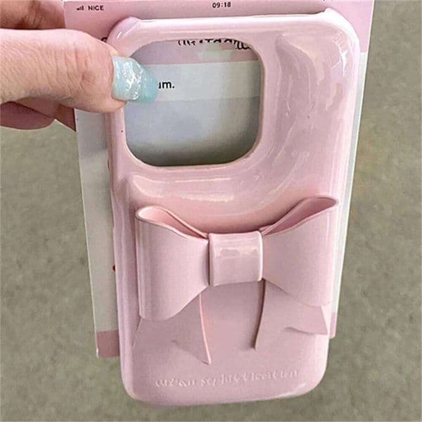 INS Creative Glossy Soap Bowknot Phone Case For iPhone 17 Promax 16 15 13 14 12 Pro Max Candy Color Soft Cover Shockproof Shell