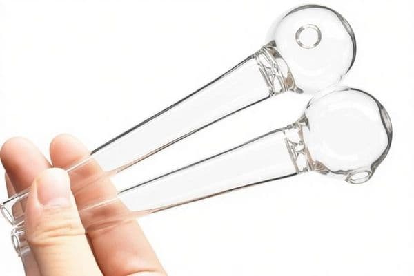 Wholesale Clear Thick heady 14cm Glass Smoking Oil Burner Pipes Water Filter Bubbler Burners Straight Hand straw Pipe
