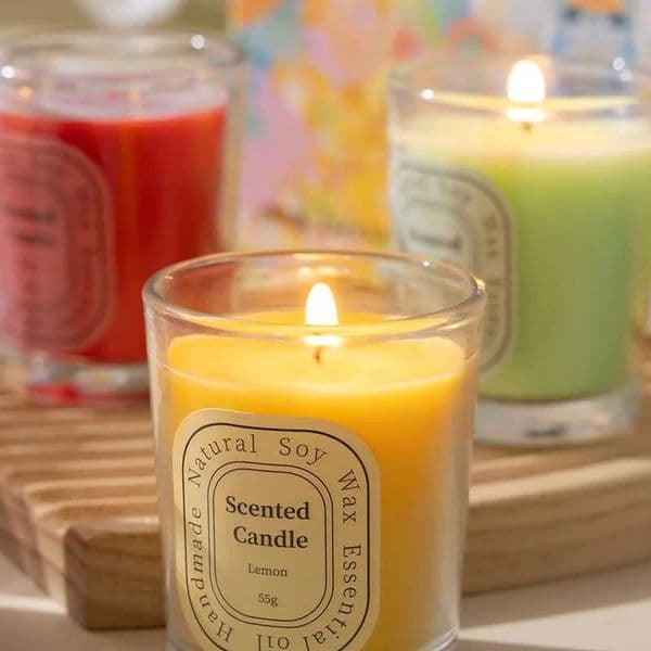 1/2 PCS Scented Candles Multi-Color Soy Wax Votive Candle for Home Decoration Candle Gifts Baskets for Valentines Day Christmas C260530