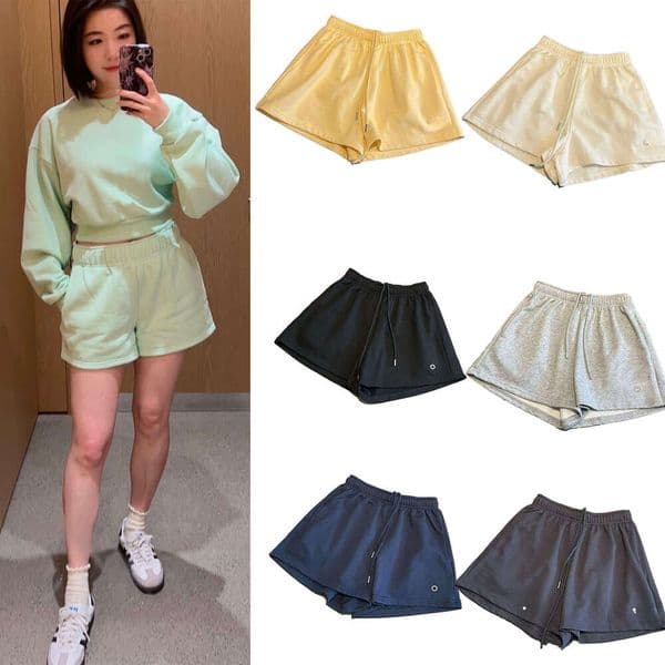 Women Yoga Set Alosetity Short set Jacket Pants Solid Color Sports Shorts Fitness Alosetity Women Clothes Alosetity Sets Women men shock Set pants 12