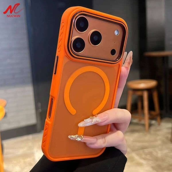 Business Anti-skid Bumper Magsafe Case 13 Pro Max PC TPU Armor Cover for iPhone 17 Air 15 16 14 Plus