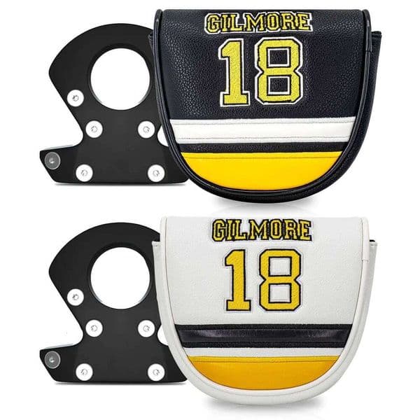 1pc PU Golf Putter Headcover with Embroidered /Patch Compatible for Mallet Putters,Durable Magnetic Closure Cover 26L0601