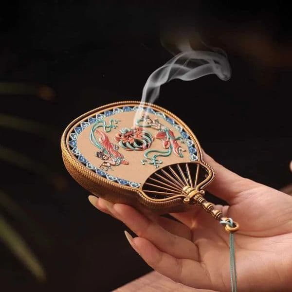 2026 Enamel Household Indoor Designer Sandalwood perfume Chinese Retro Tea Ceremony Incense cologne Burner Decorative Item Free Shipping 33