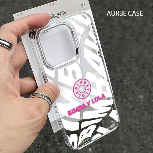 Aurbe Phone Case For iPhone 17 16 15 14 13 Pro Max 16E Silver lens frame transparent shell Cool B-B-BimbaeS And L-L-LolaeS Cover W260601