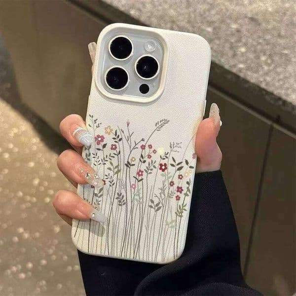 Personality Flower Pattern Phone Case For iPhone 17 Air 16 15 14 11 13 12 Pro Max XSMax XS XR X Cute Soft Back Cover