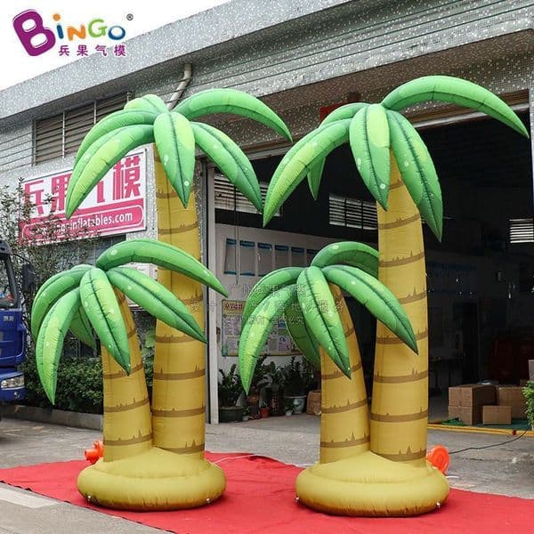Inflatable palm tree cartoon, air model, tree leaves, potted plants, office and mall decoration