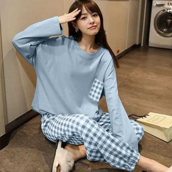 Womens 2-Piece Spring Autumn And Summer Pajamas Womens Long Sleeve New Korean Version Fashion Casual Ladies Loungewear Set L260525