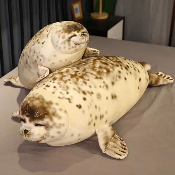 2026 New 35-110Cm Simulated 3D Sea Lion Plush Toy High-Quality Filled Soft Animal Sealed Pillow Baby Kawai Sleep Sticker Doll Toys 11
