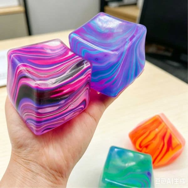 Soft and Glutinous Sensory Needoh Stress-relief Toy Cube Filled with Gel Stretchable Ball Soft Ice blind box Slow Rebound Z260601