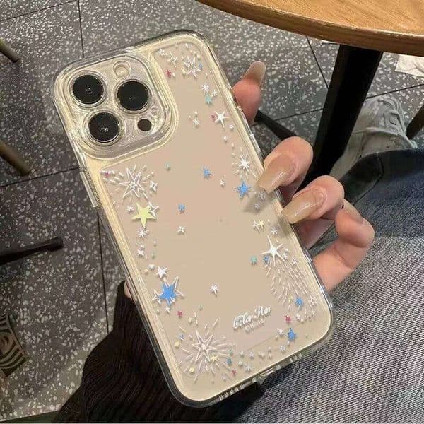 Fashion Blue Star Pattern Phone Case For iPhone 17 Air 16 15 14 11 13 12 Pro Max Mini XSMax XS XR X Soft Back Cover