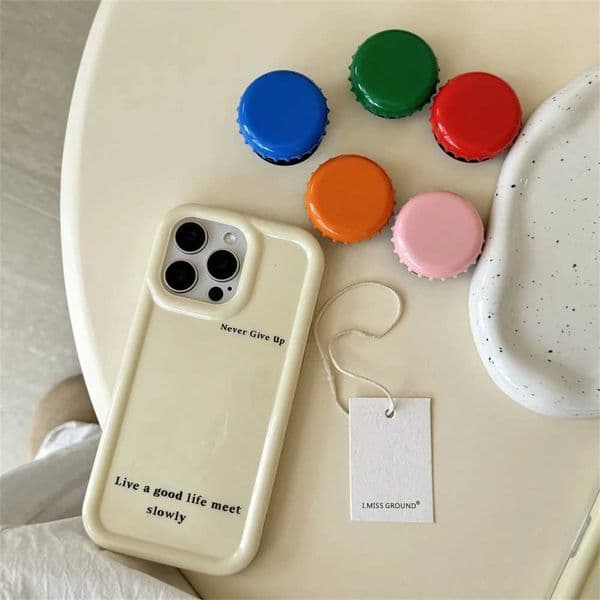 3D Korean Cute Bottle Cap Phone Griptok Bracket For iPhone 16 15 Pro Lovely aron Universal Holder Finger Ring port StandJ260601