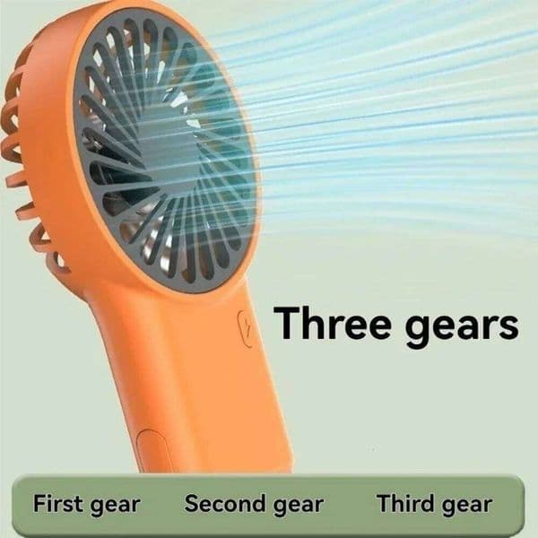 Mini Handheld Fan with Hidden Foldable Stand USB Rechargeable Portable Personal Cooler for Outdoor Travel Office Desktop Use