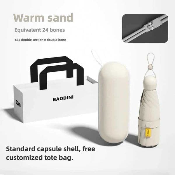 UPF50 Mini Pocket Umbrella Small 5 Folding Sunshade Parasol Sunscreen UV Protection Capsule Rain Umbrellas for WomenJ260601