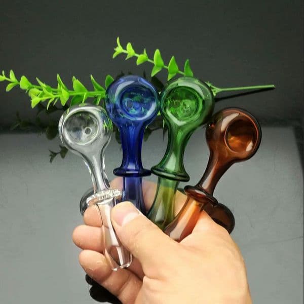 New Glass Smoking pipes hookah Oil Burner Pipes Smokings Colored wheeled glass pipe