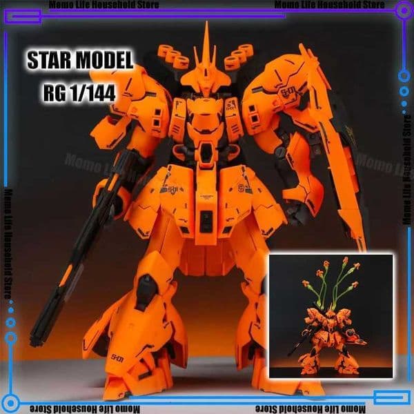 STAR Model 1/144 RG MSN-04 Sazabi orange Assembly Model Kits Plastic skeleton Anime Action Figure Robot Plastic Model Gifts Toys L260601Q3CS