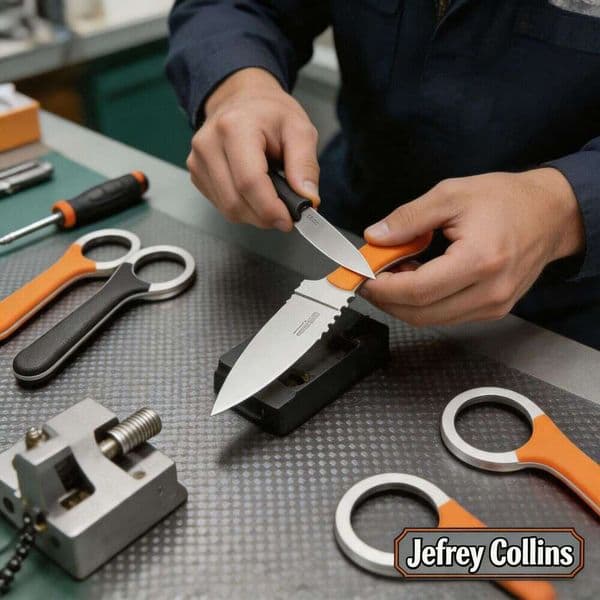 Jefrey Collins Cross-border best-selling outdoor straight for survival, one-piece blade with K sheath, multifunctional mini pocket knife, fruit knife