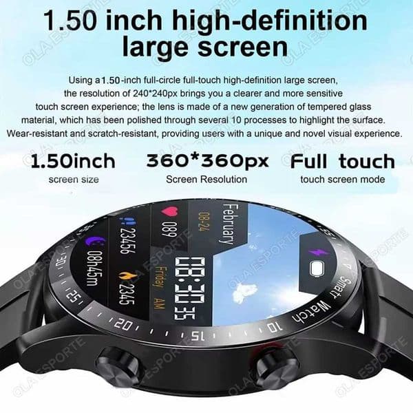 ECGPPG Call Smart Watch Men Laser Health Blood Pressure Fitness Sports Watches Man Sports IP67 Waterproof SmartwatchJ260601