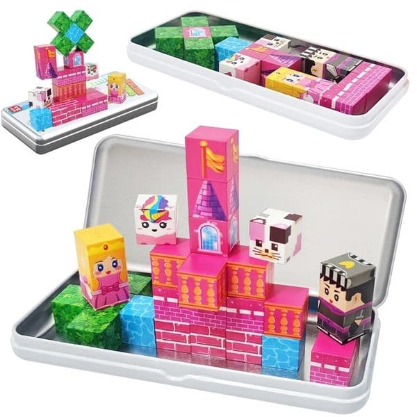 27pcs Iron Box Magnetic Block SetMagnetic TilesChildrens Puzzle Building Blocks ToyPreschool Educational Building blocks Set260514ww