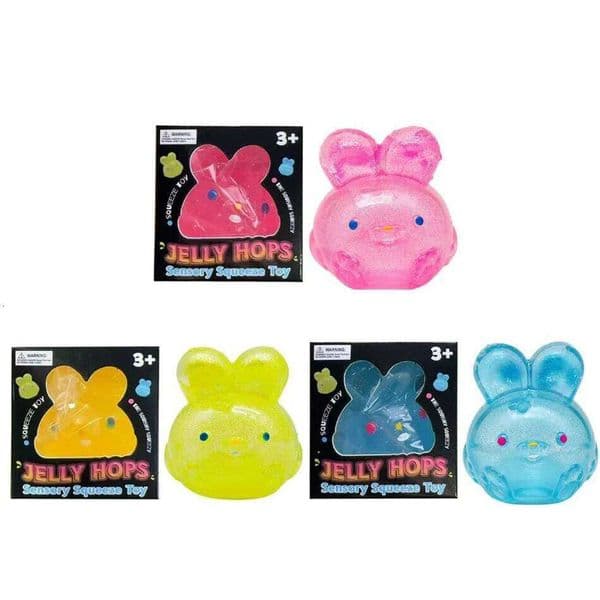 NeeDoh Fun Colorful Bunny Squishy Fidget Stress Relief Toy for Kids & Adults, Portable Sensory Soothing Gift 26L0601