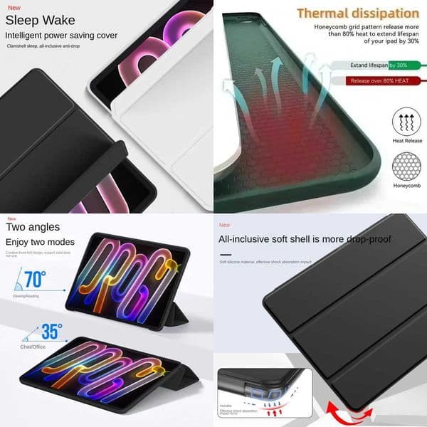 For Lenovo Xiaoxin Pad Pro GT 111 inch 2025 Case TB710FU Magnetic Folding Stand PU Silicone Soft Back Tablet Cover Funda Coque X260529