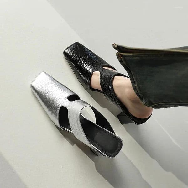 Sandals Plus Size 42 Summer Hollow Out Women Silver Chunky Pumps Luxury Design Gladiator Rome Shoes Zapatos De Mujer