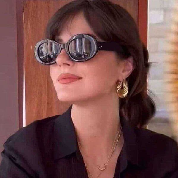 Oval Round Lovely Sunglasses Women Casual Blk Glasses Female Male Colors Mirror Oculos Sol S260601