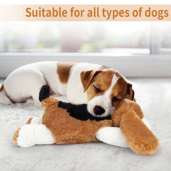 Heartbeat Sleep Aid Crate Kennel Training Puppy Toy, Interactive Pet Squeaky Chew Dog Toy 26L0601