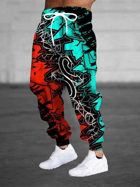 Hot Selling New Mens and Womens Fashionable 3Drainbow Gradient Pattern Printed Sports Pants for Casual Sports and Outdoor Wear D260601